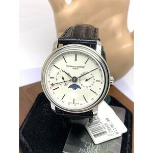 Frederique Constant Men's Watch FC-270SW4P26 Swiss Quartz Moon Phase 40mm